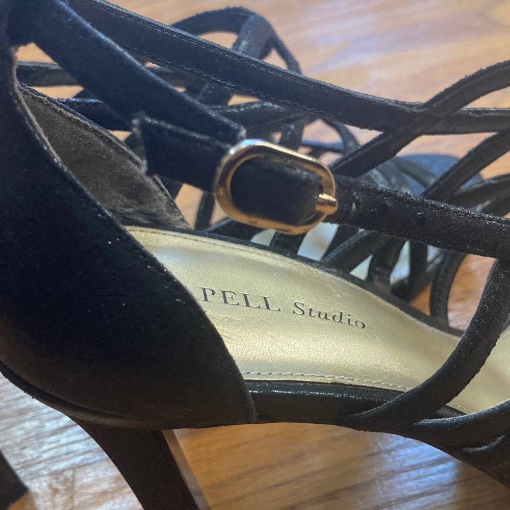 Papell Studio Black Strappy Heels - Picture 6 of 16